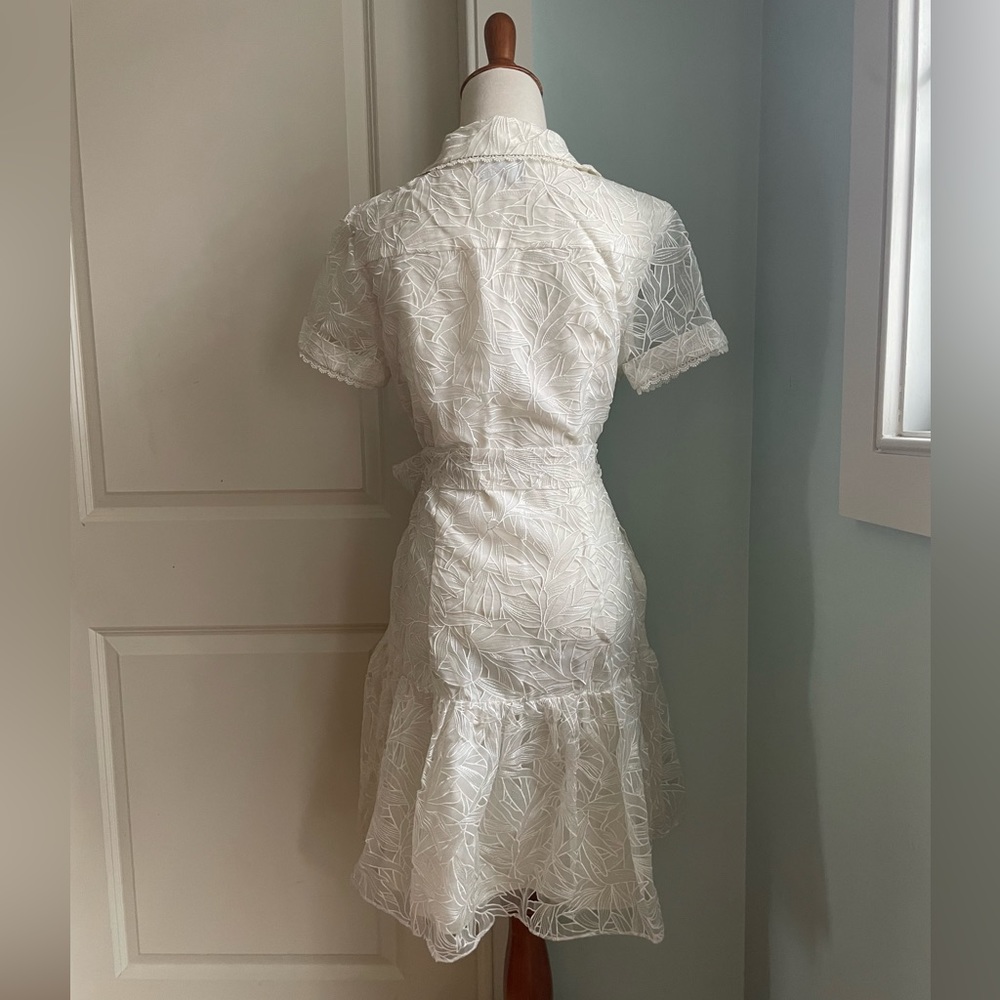 Marchesa NWOT White Lace Eyelet Dress - Picture 3 of 15